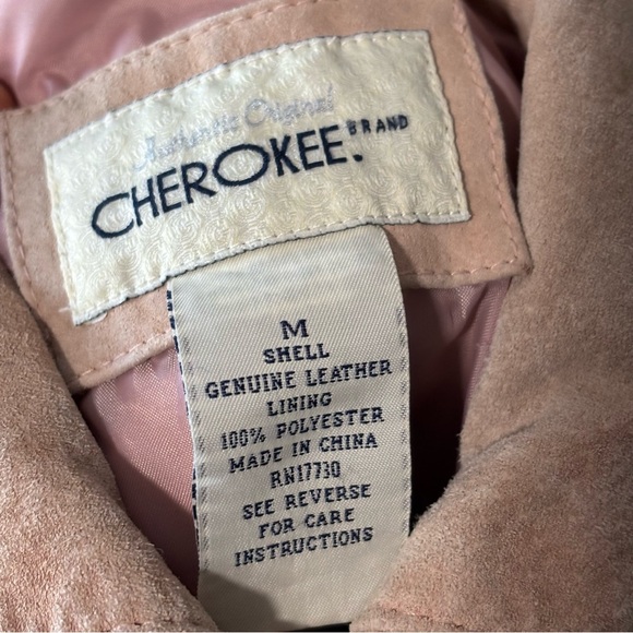 Vintage Tan Suede Leather Jacket Size Medium Faded Distressed Cherokee - Picture 8 of 9